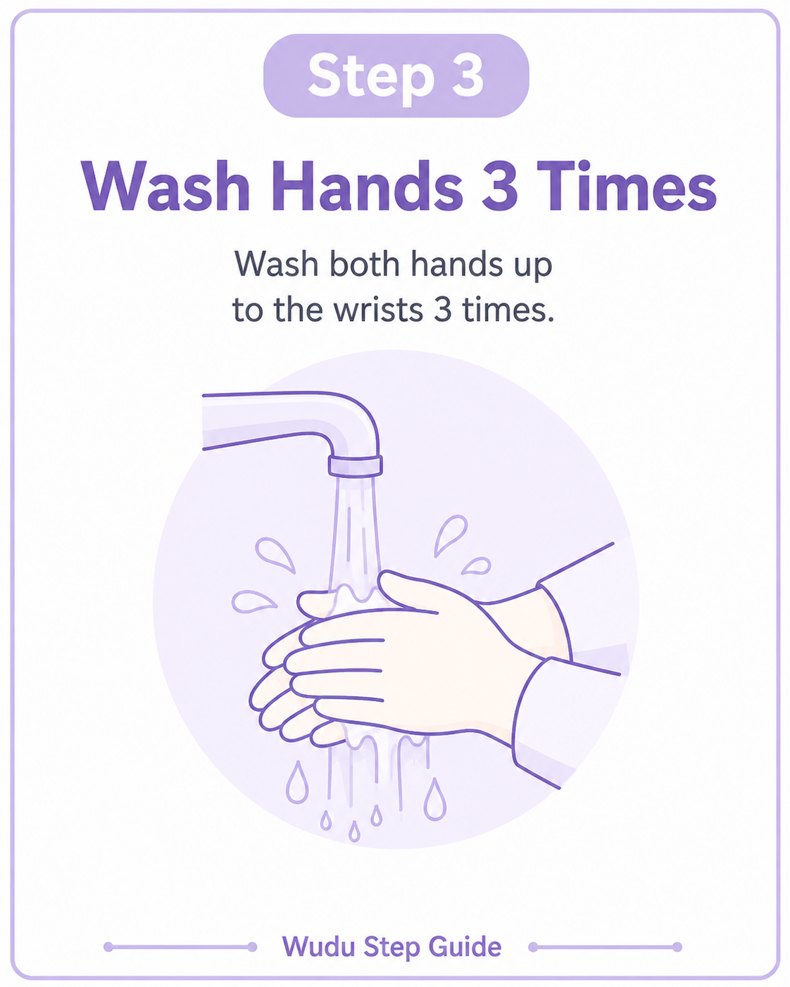 Step 3 - Wash Hands 3 Times